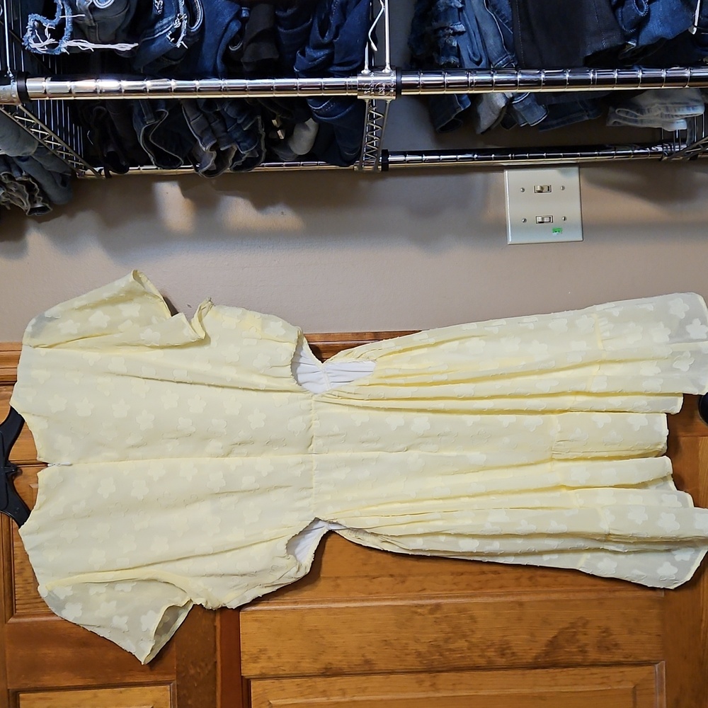 Show Me Your MuMu Merritt Pastel Yellow Daisy Mini Dress-NWT - Picture 7 of 13